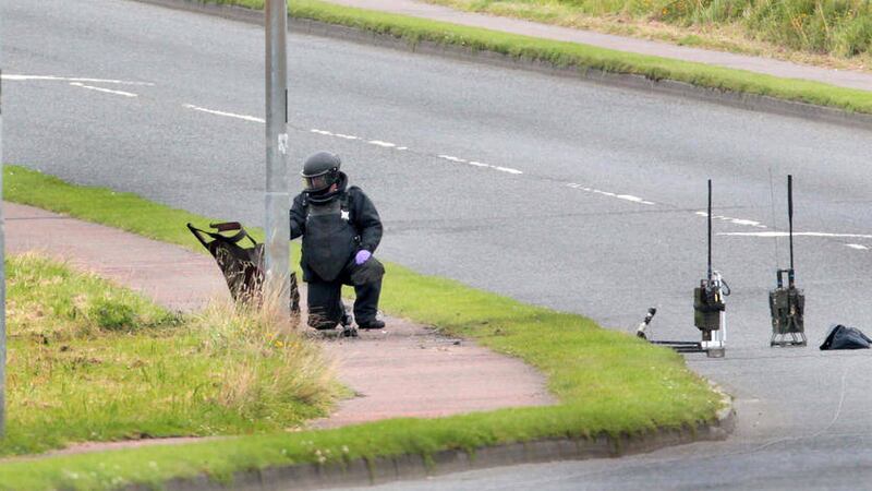 A mortar bomb exploded in a bin in the Skeoge Road area of Derry late on Tuesday night&nbsp;