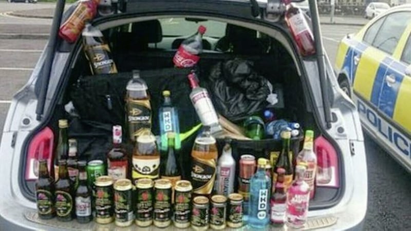 Alcohol seized by police in the Armagh, Banbridge and Craigavon areas in recent weeks 