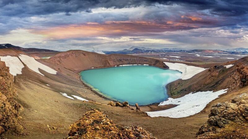 The Krafla volcano in north Iceland 