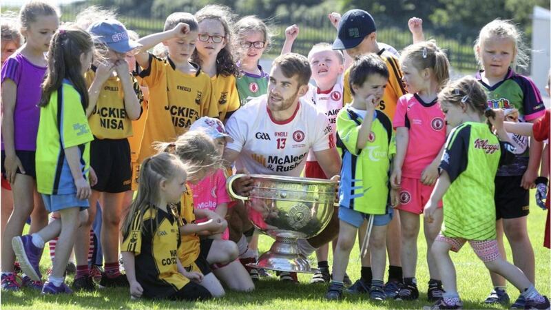 Tyrone&#39;s Ronan McNamee at Loughmacrory GAA Club for the GAA All Ireland Senior Championship Series launch Picture by Hugh Russell. 