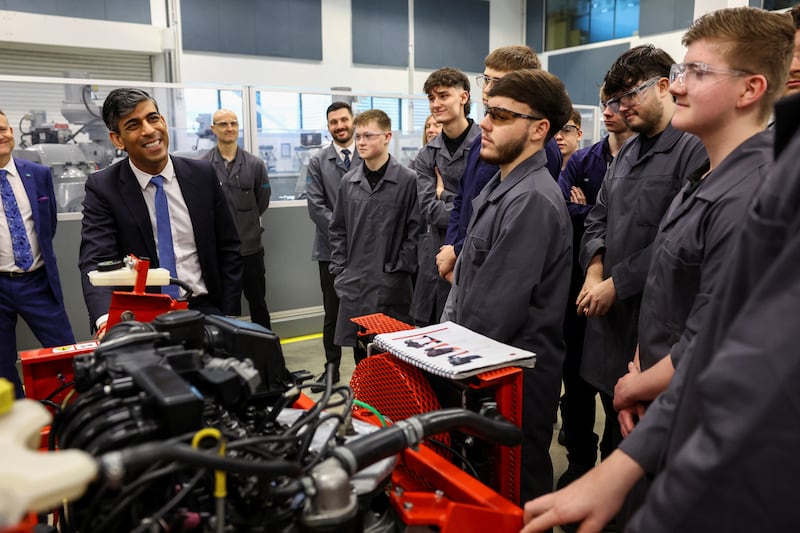 Prime Minster Rishi Sunak visits the Manufacturing Technology Centre in Coventry
