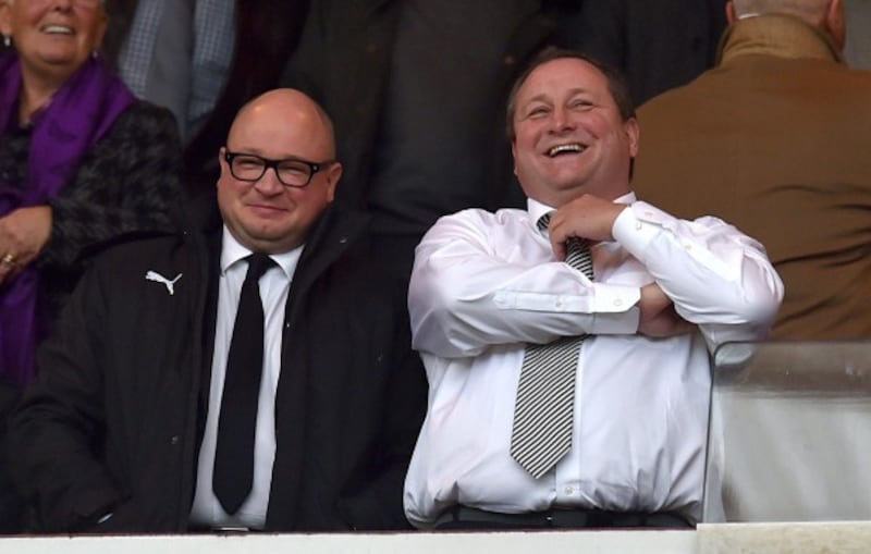 Newcastle United owner Mike Ashley (right) and managing director Lee Charnley