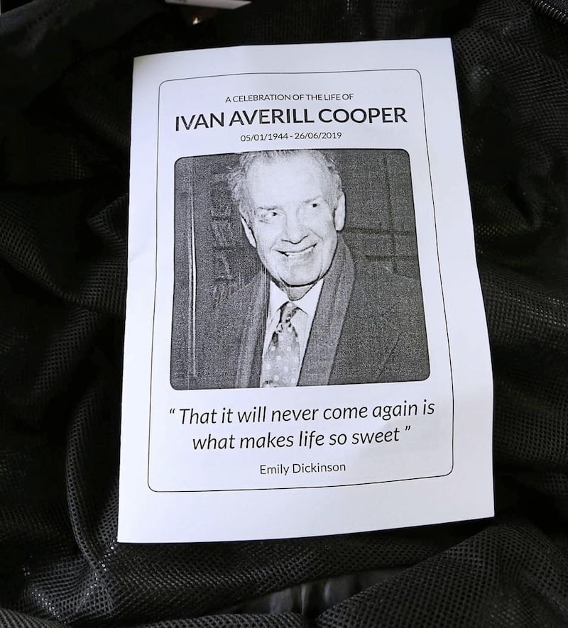 The funeral of Ivan Cooper took place at St Peter&#39;s Church in Culmore, Derry. Picture by Margaret McLaughlin 