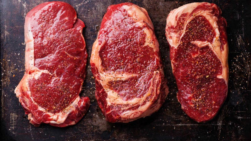 Steaks worth &pound;7,000 were stolen from a butcher&#39;s shop in Co Antrim 