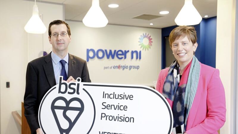 Power NI&#39;s customer solutions director William Steele and CSR manager Gwyneth Compston. Picture: Philip Magowan / PressEye 