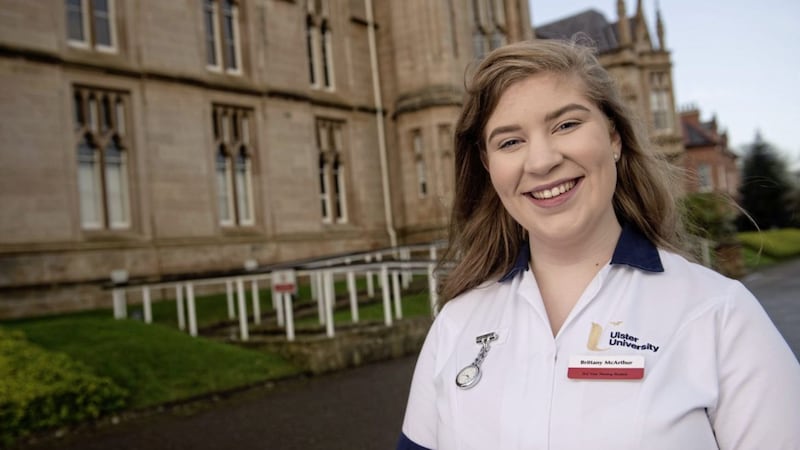 Brittany McArthur will graduate as a nurse today. Picture by Nigel McDowell/Ulster University 