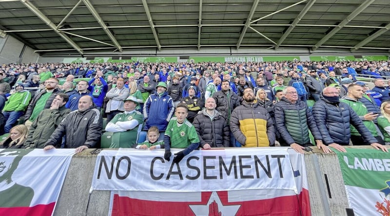 Some Northern Ireland fans are not convinced about playing their games at a rebuilt Casement Park