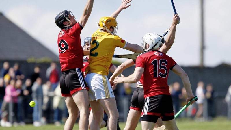 Down and Antrim compete in this year&#39;s Joe McDonagh Cup tie in Ballycran. Down manager Ronan Sheehan has strongly criticised Ulster GAA&#39;s commitment to hurling in the province after a return to a Ulster Senior Championship was rule out Picture: Philip Walsh 