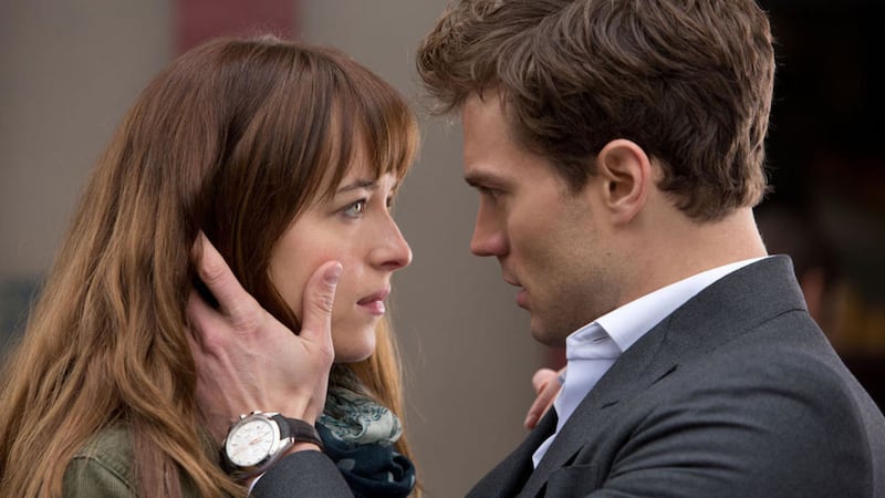 Dakota Johnson as Anastasia &quot;Ana&quot; Steele and Jamie Dornan as Christian Grey. Picture by Universal Pictures/PA 