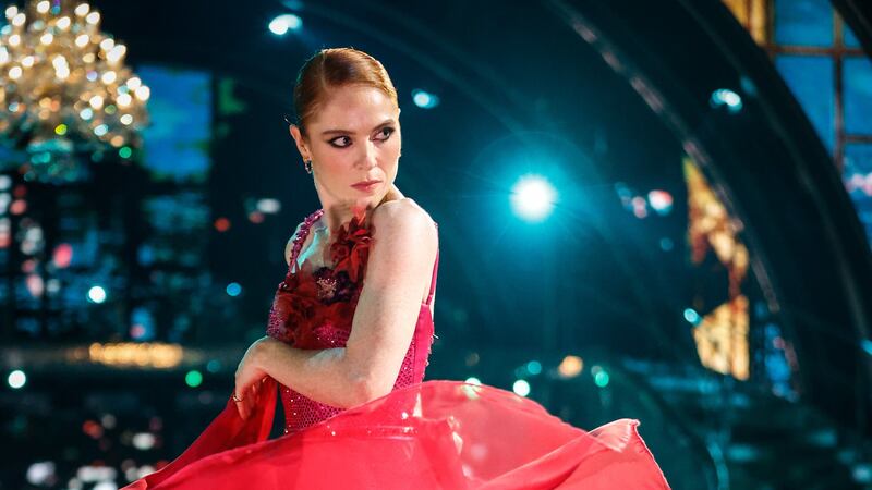 Angela Scanlon during the live show on Saturday for BBC1’s Strictly Come Dancing (Guy Levy/BBC/PA)