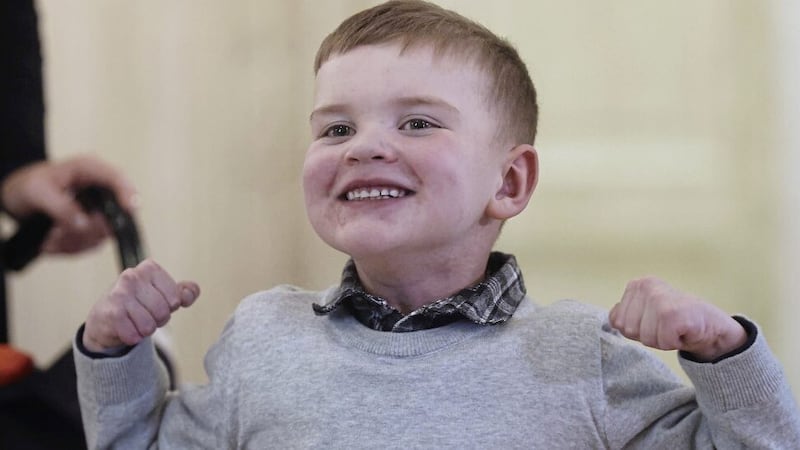 D&aacute;ithi was born with hypoplastic left heart syndrome and has been on a waiting list for most of his life. Picture by Hugh Russell 
