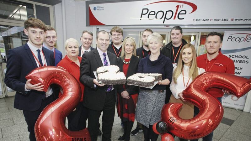 People 1st pictured celebrating 25 years in business 