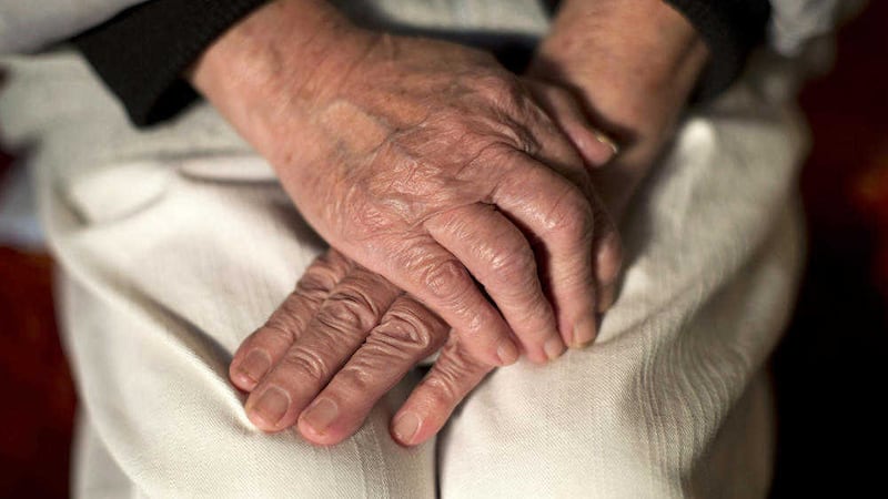 The hands of an elderly woman as cholesterol has been questioned as a cause of heart disease in older people in a controversial new study PICTURE: Yui Mok/PA 
