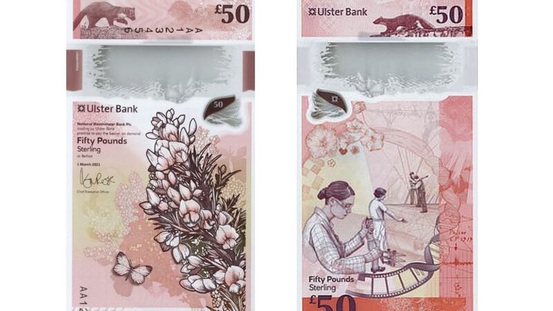 Ulster Bank's new &pound;50 will go into circulation tomorrow&nbsp;