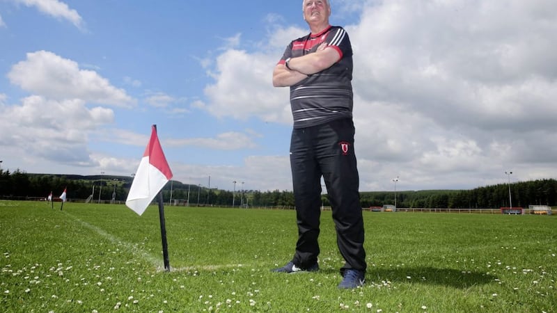 Paul Buchanan who recently retired from De La Salle College pictured at his other love Lamh Dearg GAA club in Hannastown Picture by Mal McCann.