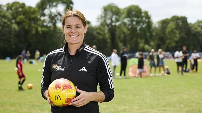Jen Beattie last month signed a contract extension with Arsenal (McDonald’s Fun Football)