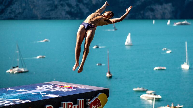 Aidan Heslop, from Plymouth, is representing Great Britain in the Red Bull Cliff Diving World Series.