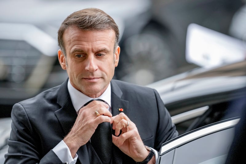 French President Emmanuel Macron described Badinter as a ‘figure of the century’ who ‘never ceased to plead for the ideas of the Enlightenment’ (AP Photo/Markus Schreiber, Pool)