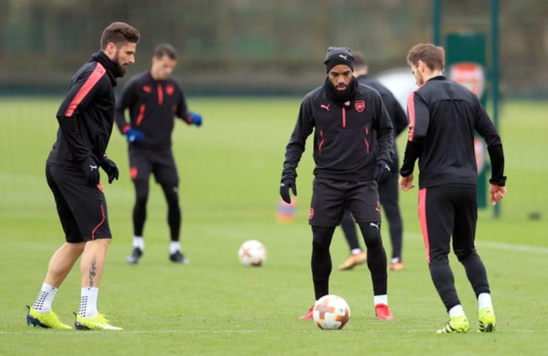 An Arsenal training session