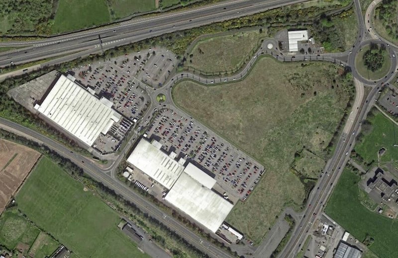 Satellite view of the Sprucefield Park site. Image: Google. 