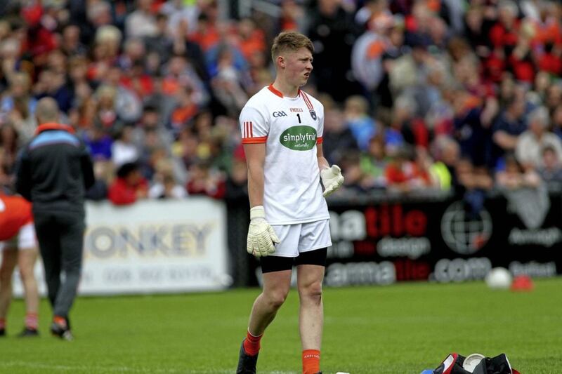Blaine Hughes&#39; display of kicking against Kildare was superb. Picture by Seamus Loughran. 