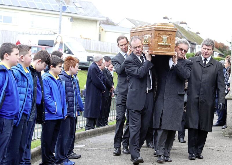The funeral of former Down player Leo Murphy in Rostrevor