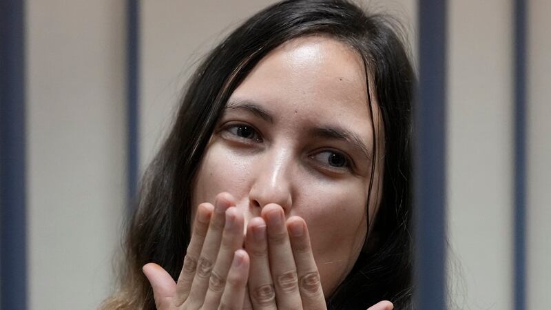 Sasha Skochilenko, 33, has been jailed (Dmitri Lovetsky/AP)