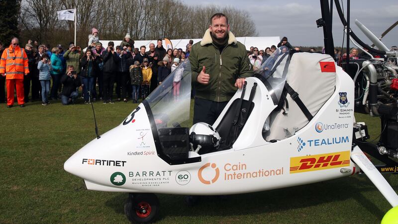 The 37-year-old will fly over 22,800 nautical miles across 13 different countries.