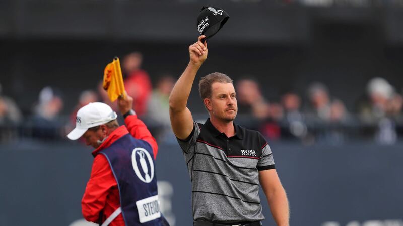 Sweden's Henrik Stenson celebrates winning the Open on the 18th green during day four of the championship at Royal Troon on Sunday<br />Picture by PA&nbsp;