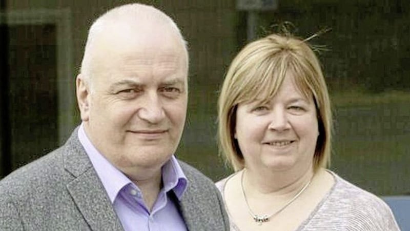 DUP MLA Trevor Clarke with his wife, party councillor Linda Clarke 