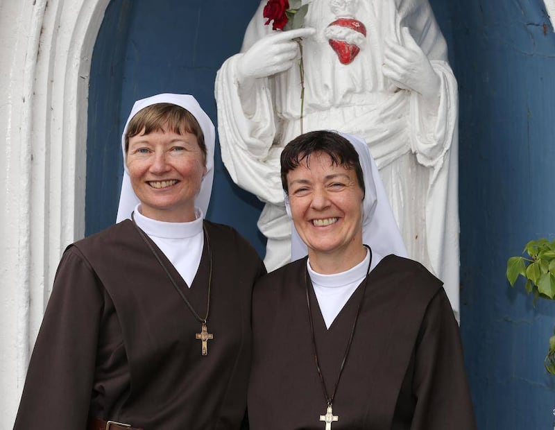 Sisters Martina Purdy and Elaine Kelly at the Adoration Convent in west Belfast. Picture by Hugh Russell