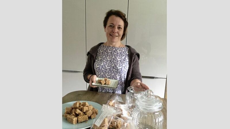 Co Antrim-based entrepreneur Cat Briggs Evans with some of her handcrafted Classic Confections fudge 