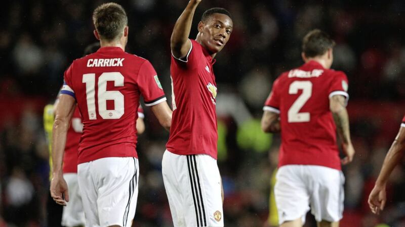 Anthony Martial fires in Manchester United&#39;s fourth goal 