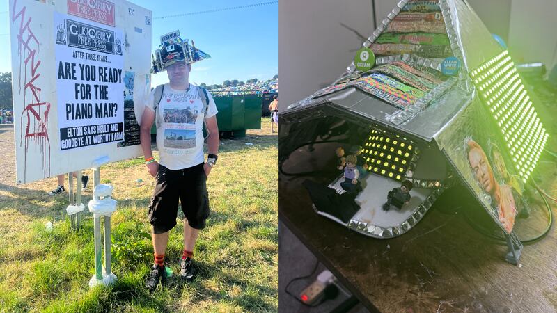 Glastonbury superfan Alex McGuire has created a Coldplay-inspired hat to wear at this year’s festival