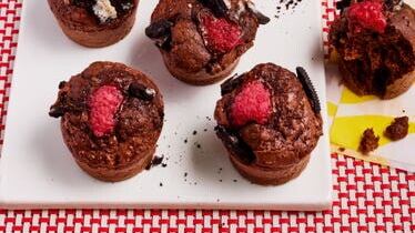 Raspberry cookie brownies from Pinch of Nom: Budget (Ellis Parrinder/PA)