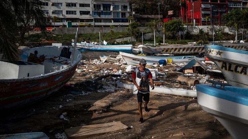 The tourist hotspot of Acapulco was severely damaged in the storm (Felix Marquez/AP)