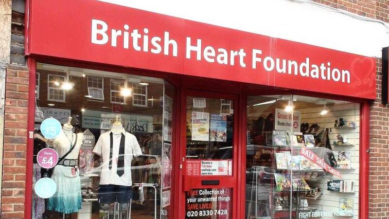 The British Heart Foundation operates charity shops across the UK 