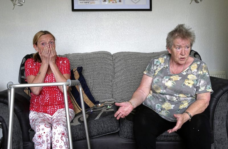 Grandmother Anne Smith (left) with her friend and neighbour Marie Flynn. Picture by Mal McCann