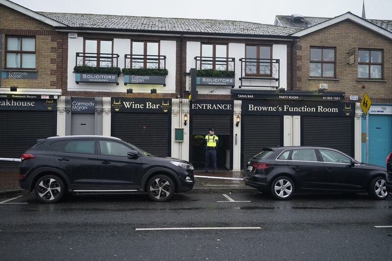 Garda officers at the scene in Blanchardstown, Dublin