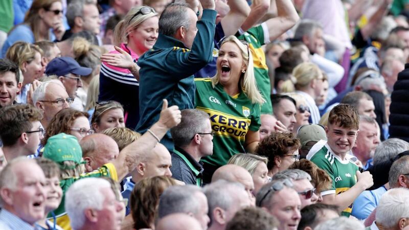 Kerry fans during the GAA Football All-Ireland Senior Championship between Dublin and Kerry at Croke Park in Dublin. Picture by Philip Walsh 