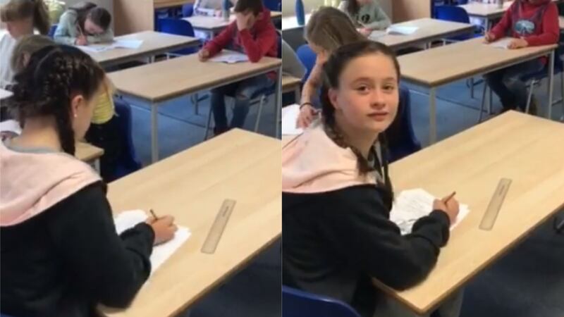 A year six class at St Andrews School in Horsham were given a fake exam question to deliver the news.