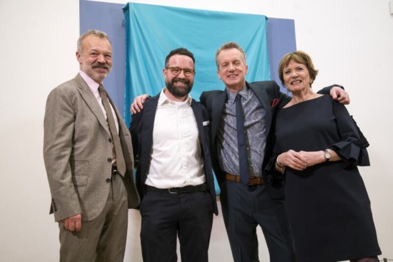 From left: Graham and Gareth with presenters Frank and Joan.