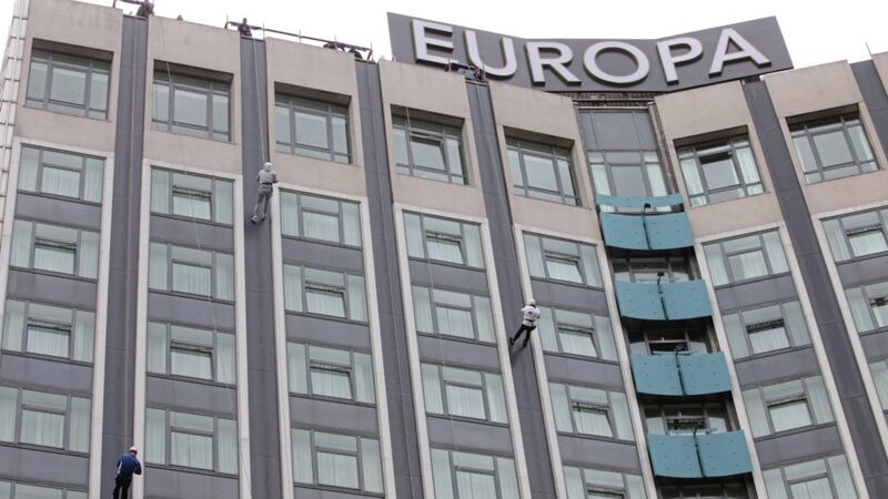 The Europa Hotel has been evacuated after a fire  