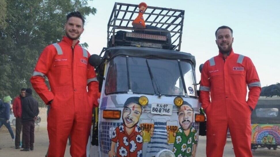 Jonney Tohall and Ryan Lewis travelled 2,500km around India in a rickshaw