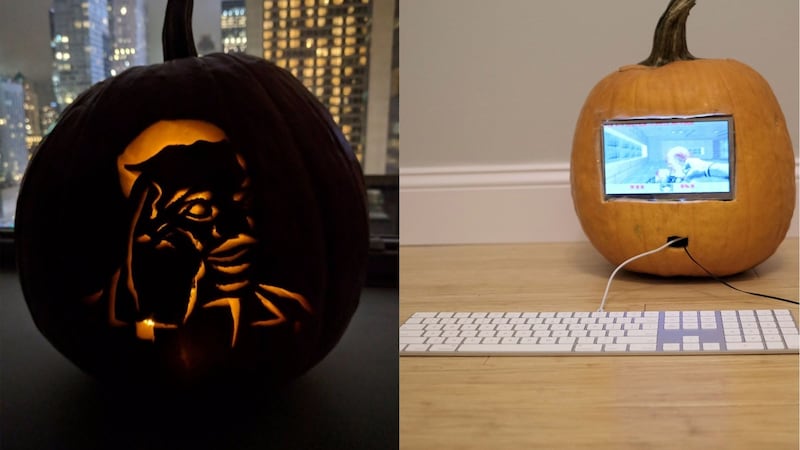 Whether they depict horrors, heroes or footballing banter, these are jack-o-lanterns for the modern age.
