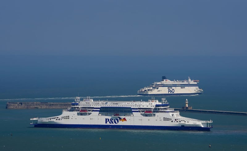 The P&O Pioneer is the world's largest hybrid double-ended ferry (Gareth Fuller/PA)