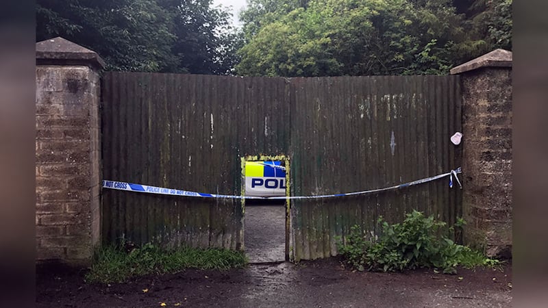 Police cordon off part of Hillsborough Forest Park, Co Down, following the discovery of a body. Picture by Deborah McAleese, PA Wire