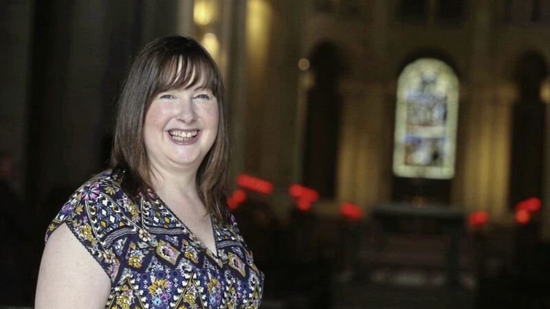 Deirdre Cartmill is the first writer-in-residence at St Anne&#39;s Cathedral in Belfast. A series of heart attacks changed the direction of her life. Picture by Hugh Russell 