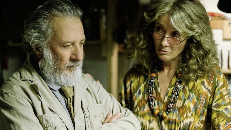 Dustin Hoffman and Emma Thompson in The Meyerowitz Stories, released this week on Netflix 
