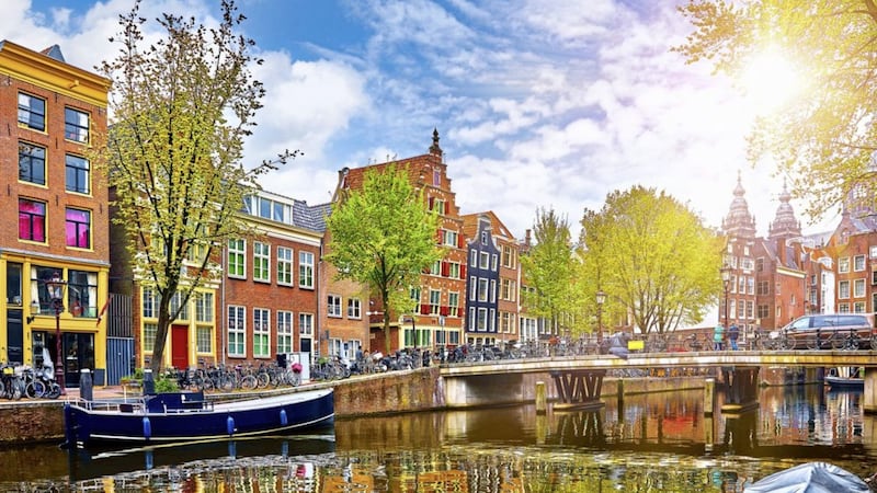 The beautiful Dutch city of Amsterdam has more canals than Venice 